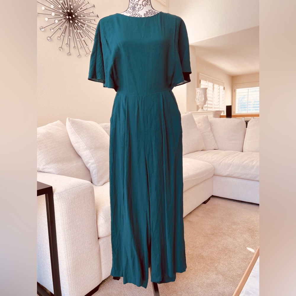 Zara Basic Collection Forest Green Open Back Jump… - image 1